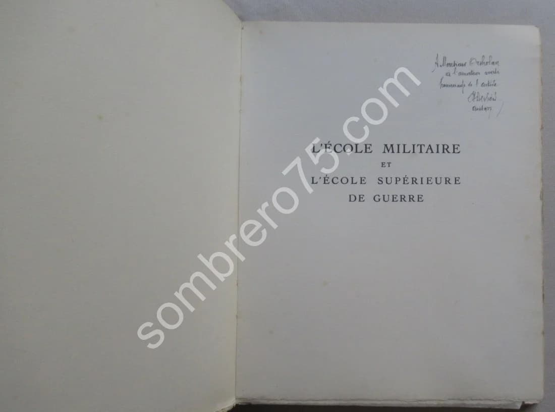L'Ecole Militaire et l'Ecole Supérieure de Guerre.. E.O - Image 4
