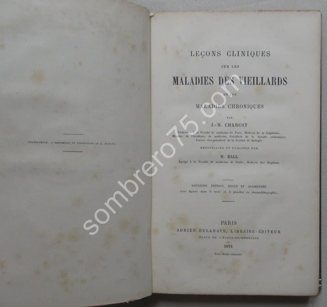 Leçons Cliniques sur les Vieillards et les Maladies Chroniques. J M CHARCOT - Image 3