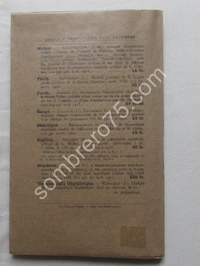 Les Matériaux d'Ethnographie et de Linguistique Soudanaises. Les Bobo. J Cremer - Image 10