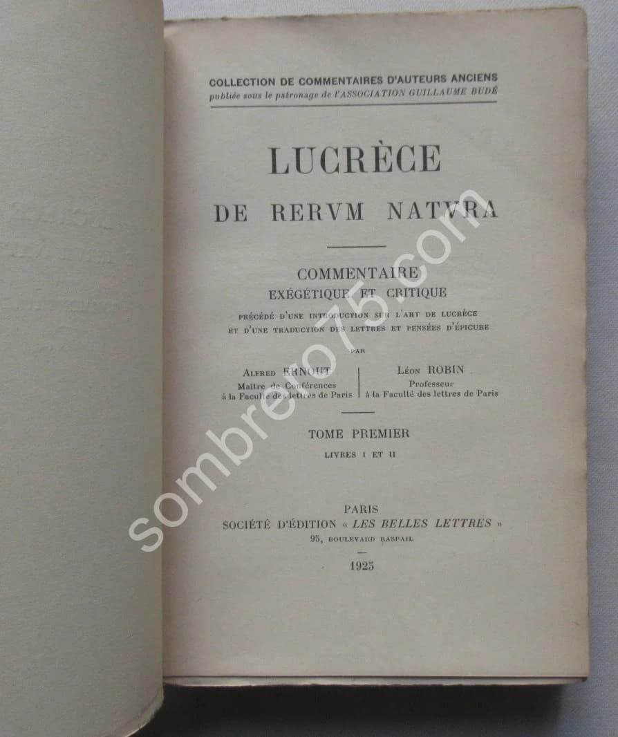 De la Nature. Commentaire Vol I à VI- 3 Tomes - Image 3