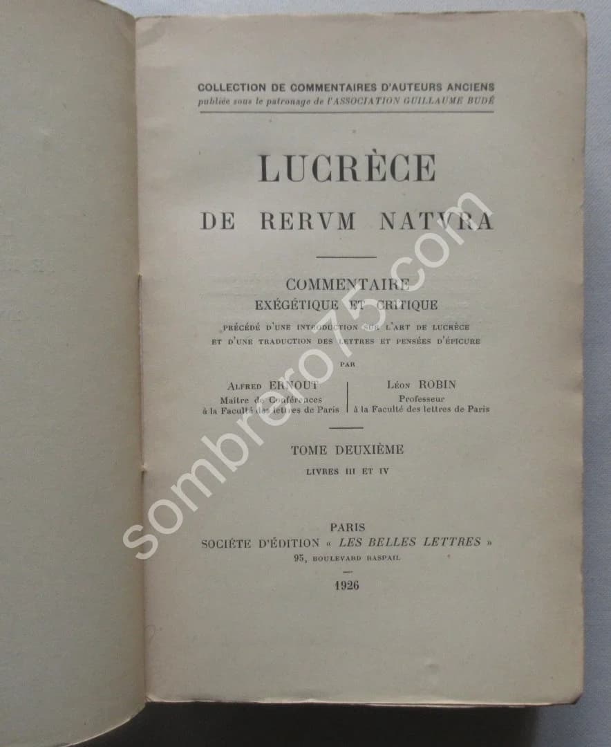 De la Nature. Commentaire Vol I à VI- 3 Tomes - Image 5