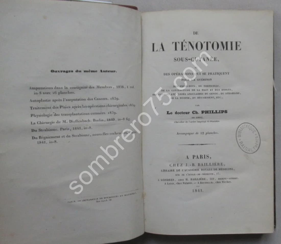 De la Ténotomie sous Cutanée - Dr Phillips. 1841 - Image 3