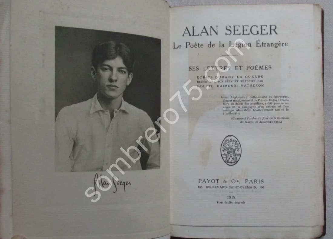 Le Poète de la Légion Etrangère. Ses lettres et poèmes - Image 4