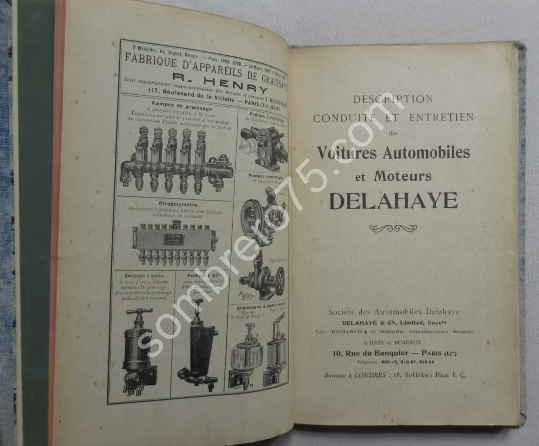 Voitures Automobiles et Moteurs DELAHAYE. Description Conduite et Entretien - Image 5
