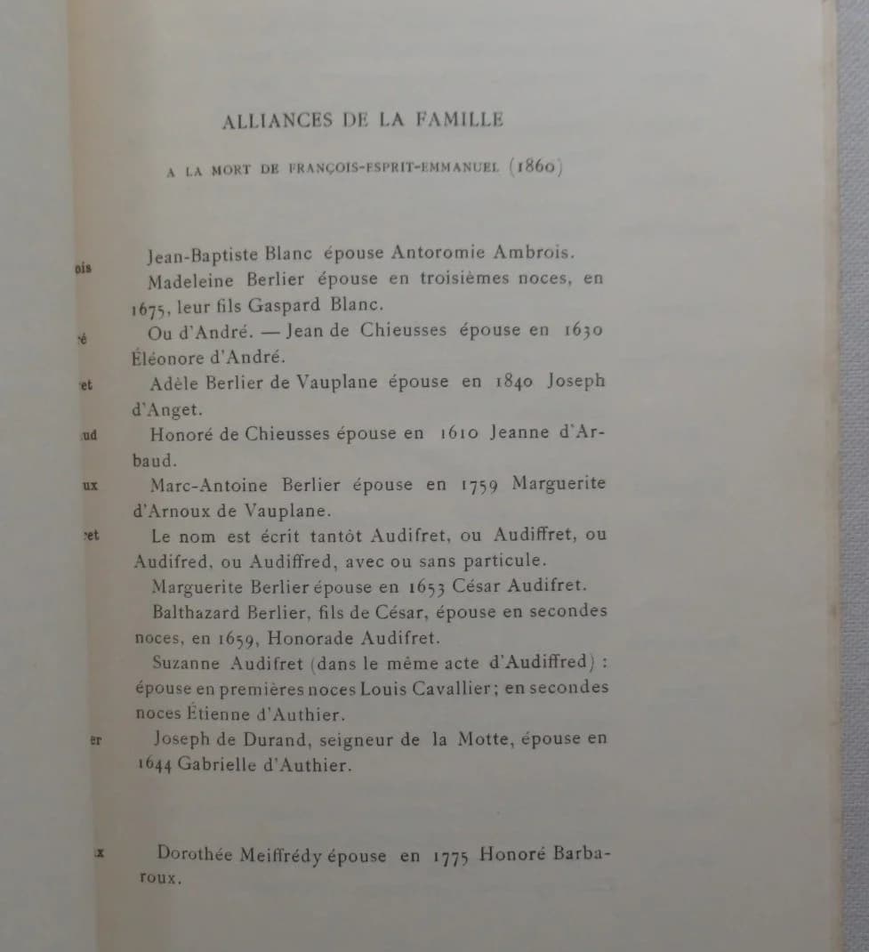 Notes sur la Famille Berlier de Vauplane. Marie P B de Vauplane - Image 6