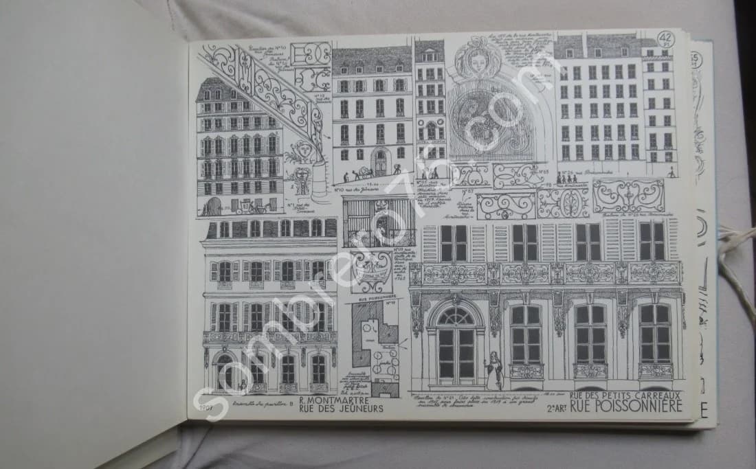 Croquis de Paris. Quartier du Centre Les Halles Le Marais. 1967 - Image 7