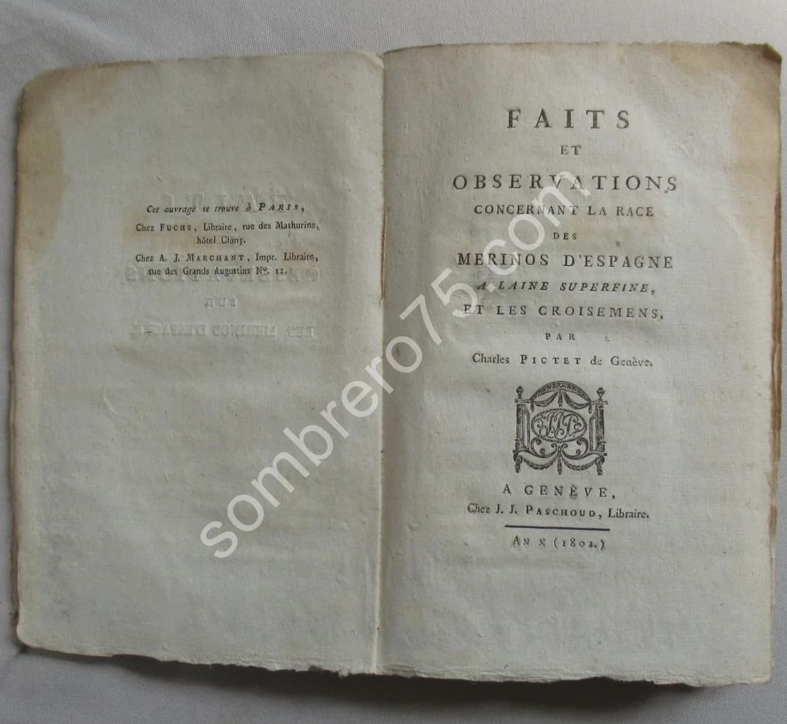 Faits et Observations concernant la Race des Merinos d'Espagne. Ch PICTET - Image 10