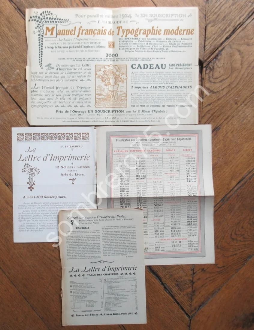 Manuel Français de Typographie Moderne. 3 Tomes - Image 15