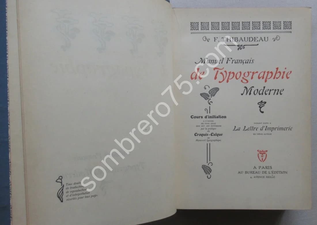 Manuel Français de Typographie Moderne. 3 Tomes - Image 5