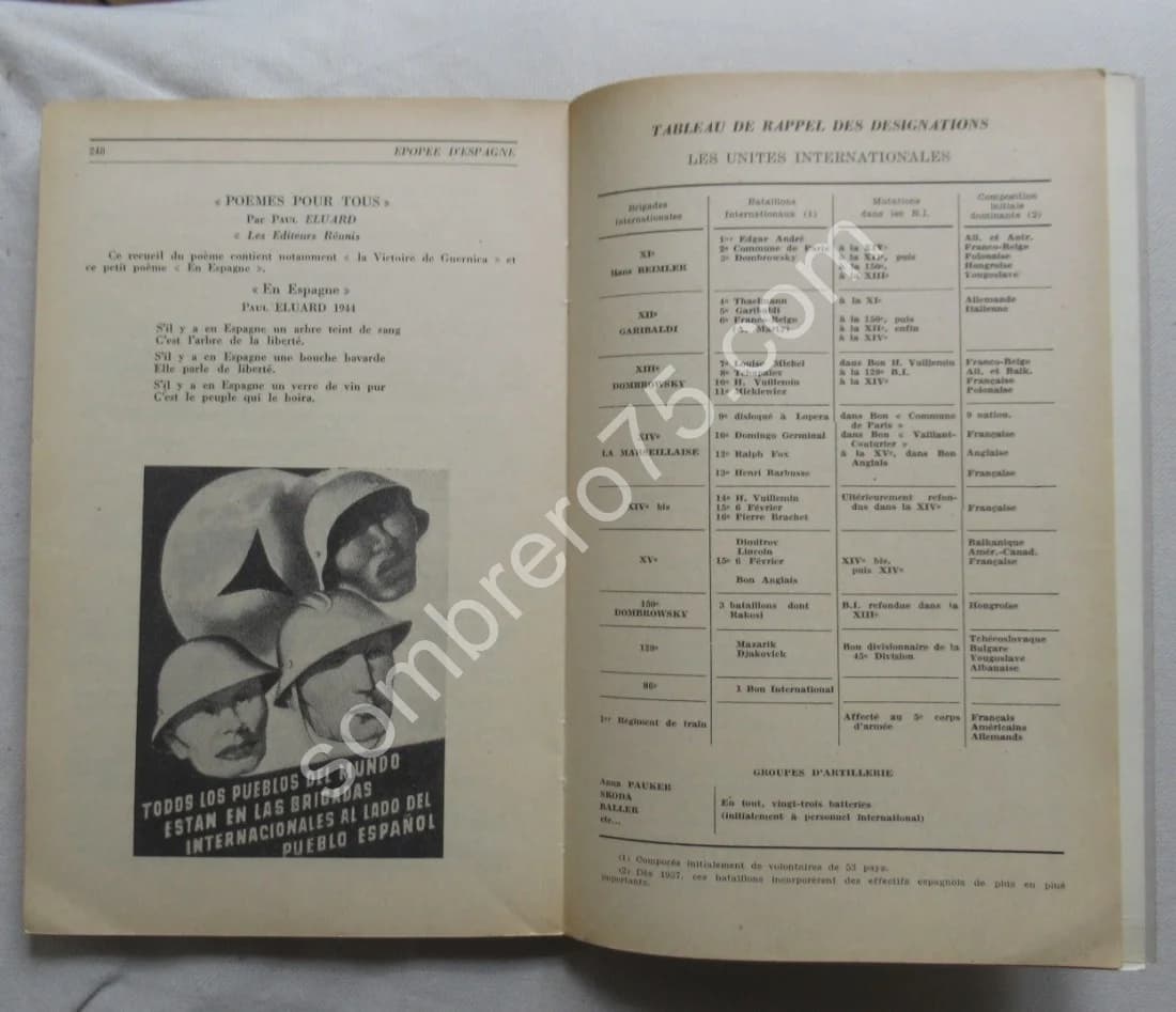 Épopée d'Espagne. Brigades internationales 1936-1939 (, 1956) - Image 7