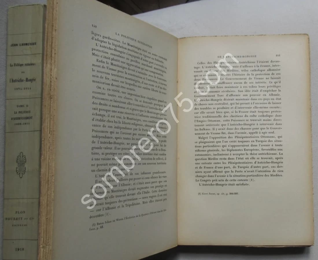 La Politique Extérieure de l'Autriche Hongrie 1875-1914. 2 Vol. J LARMEROUX - Image 4