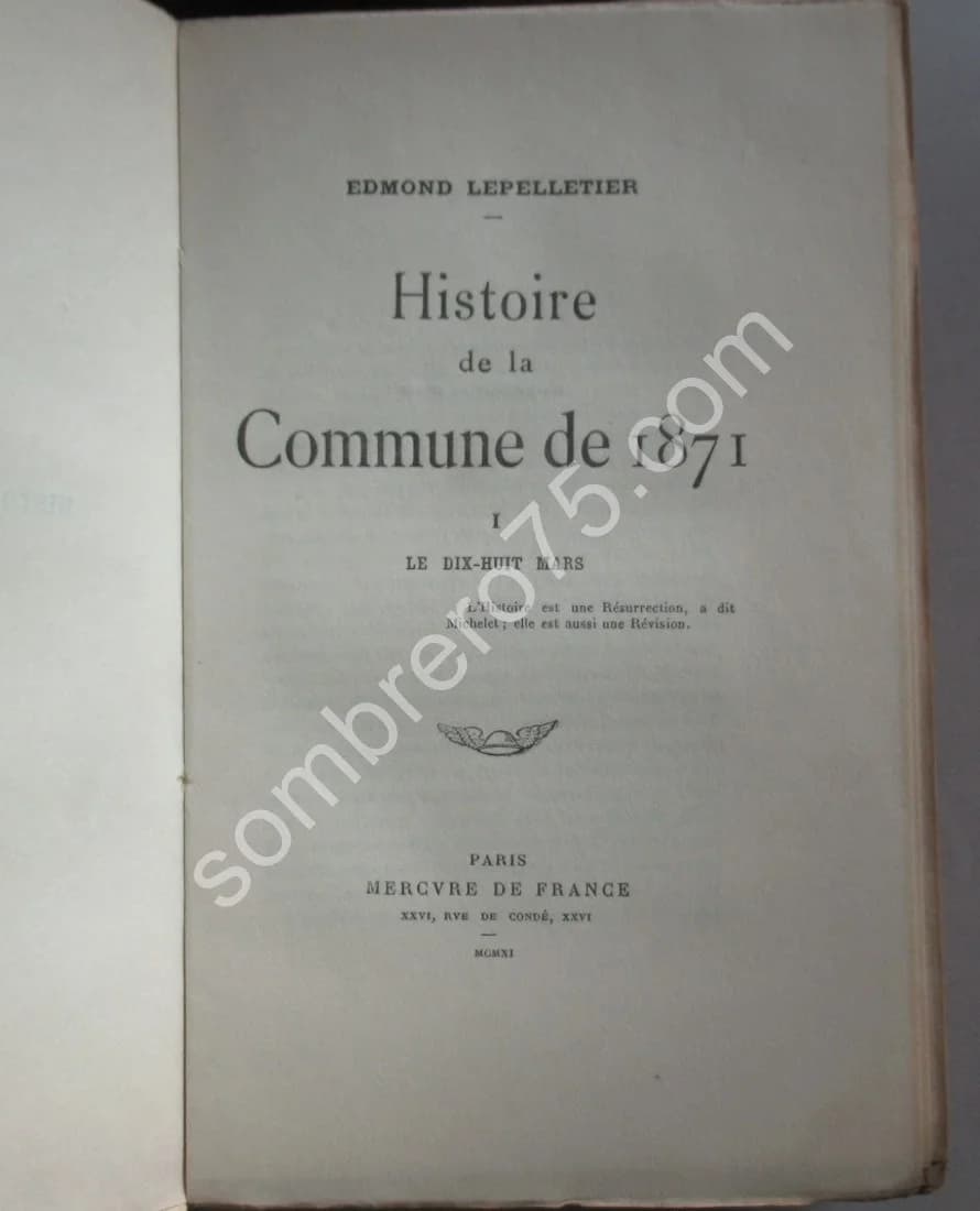 Histoire de la Commune de 1871.. 3 VOL - Image 3