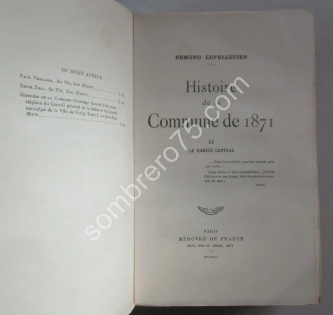 Histoire de la Commune de 1871.. 3 VOL - Image 5