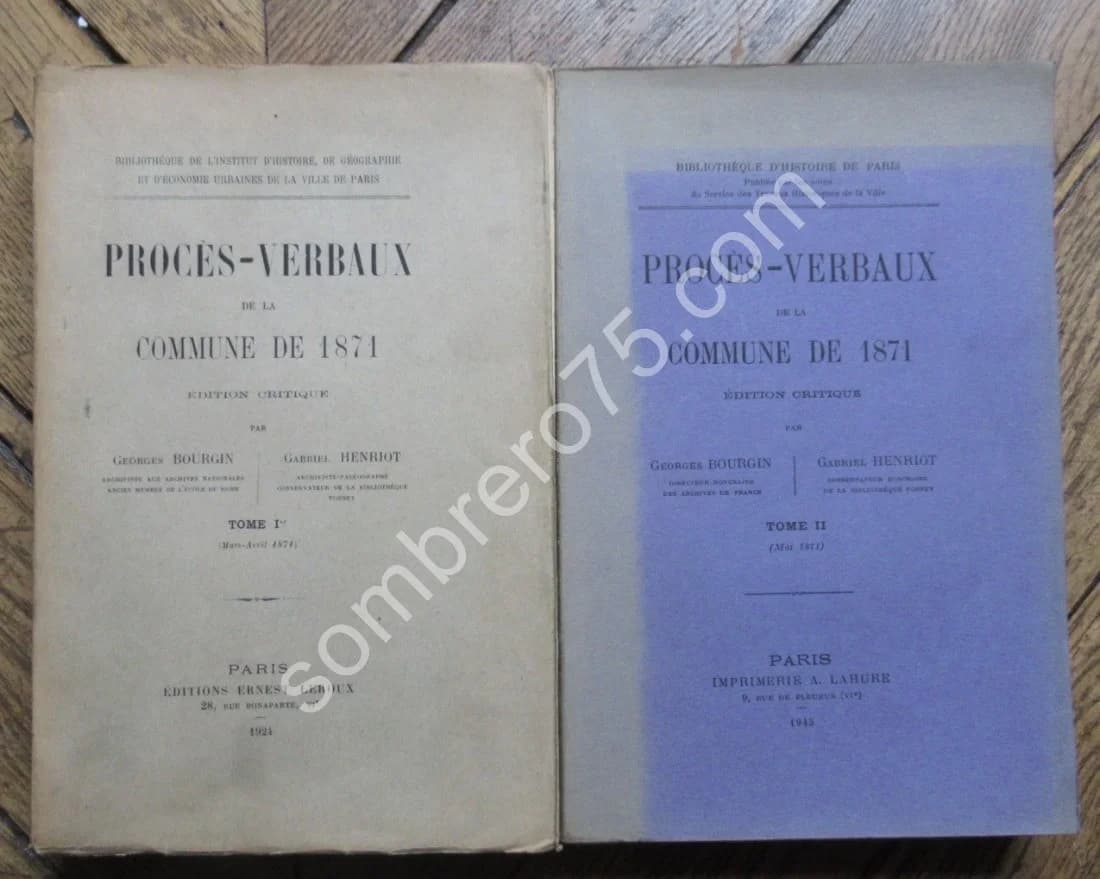 Procès Verbaux de la Commune de 1871 - 2 Tomes