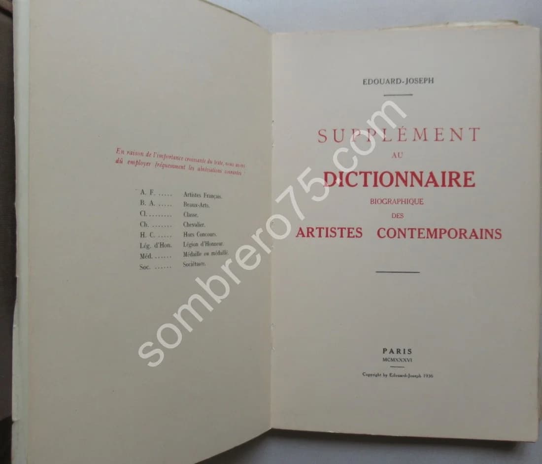 Dictionnaire Biographique des Artistes Contemporains- 3 Tomes + supplément - Image 11