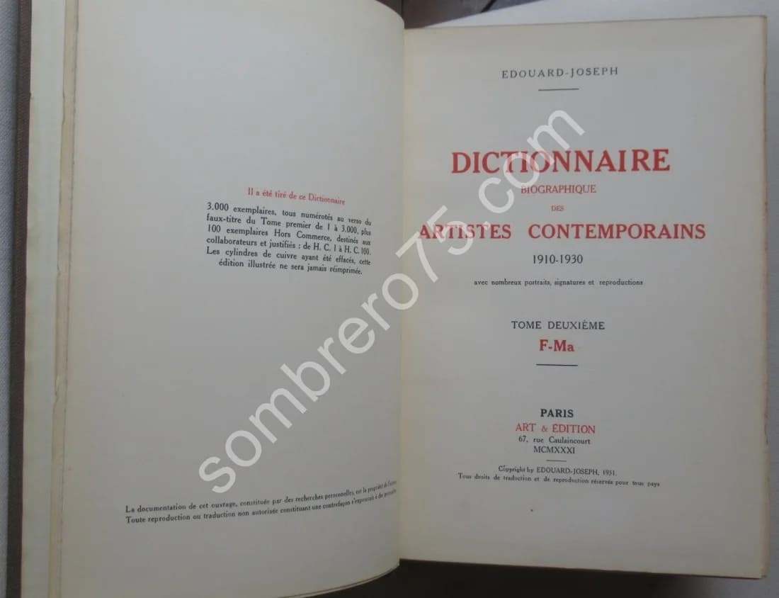 Dictionnaire Biographique des Artistes Contemporains- 3 Tomes + supplément - Image 4