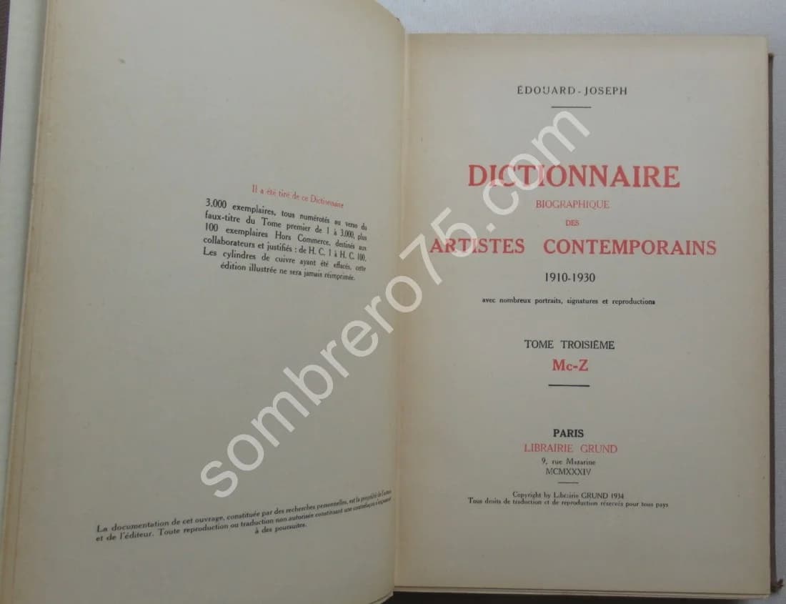 Dictionnaire Biographique des Artistes Contemporains- 3 Tomes + supplément - Image 7