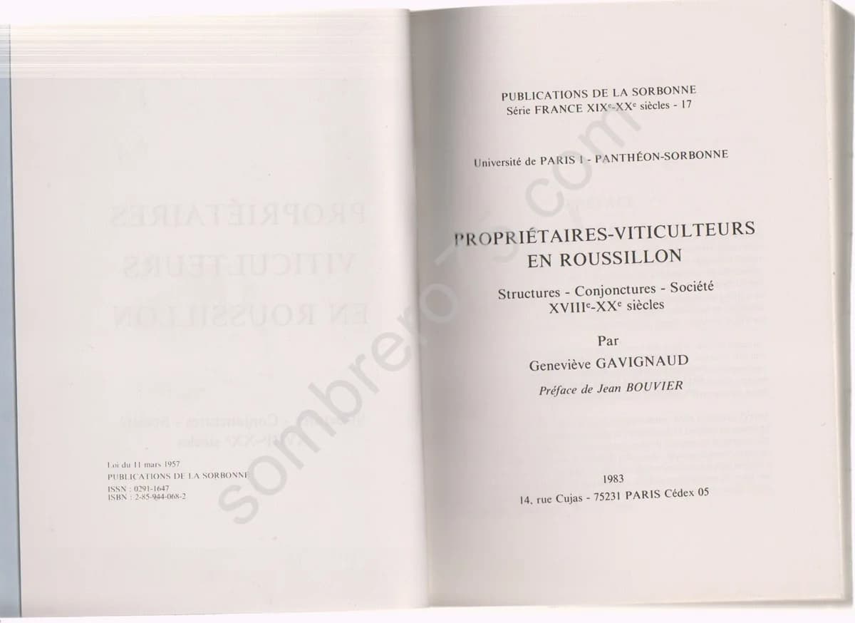 Propriétaires Viticulteurs en Roussillon. 2 Volumes. Geneviève GAVIGNAUD - Image 2