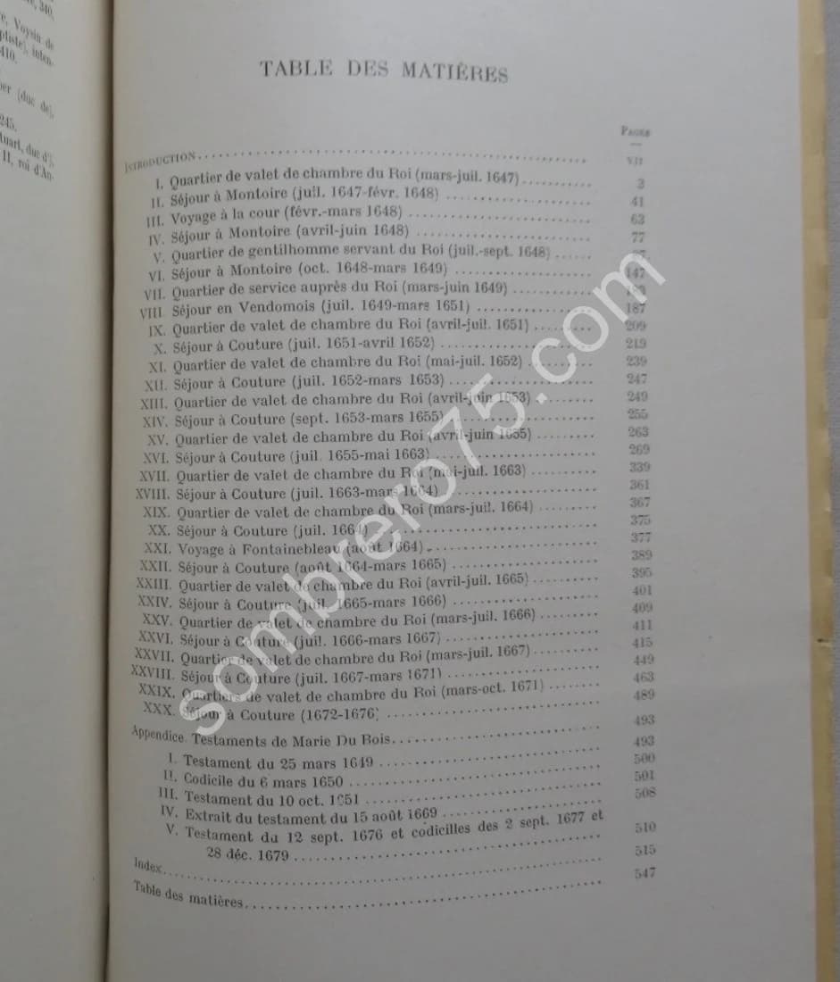 Mémoires de Marie du Bois - Sieur de Lestourmière et du Poirier 1647 1676 - Image 6