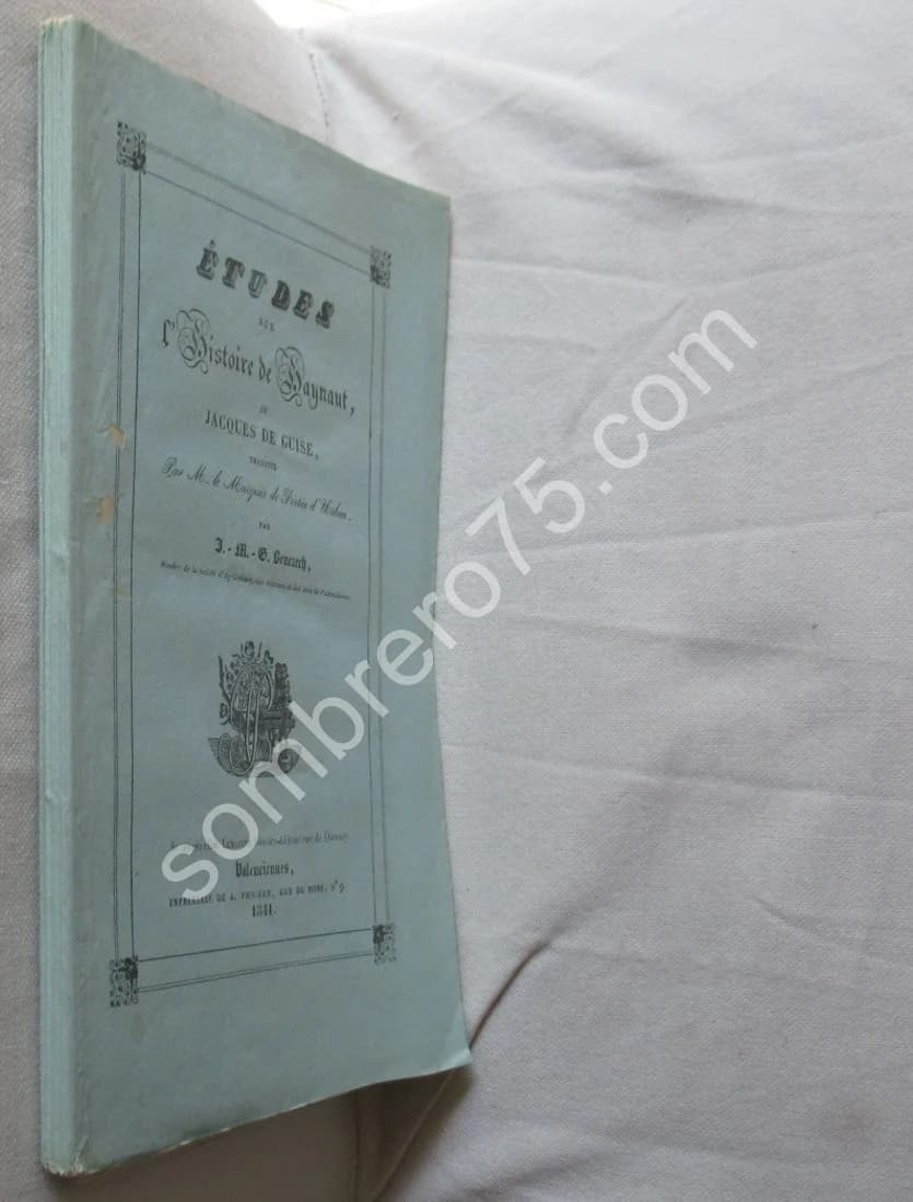 Etudes sur l'Histoire de Haynaut, de Jacques de Guise. 1841 - Image 2