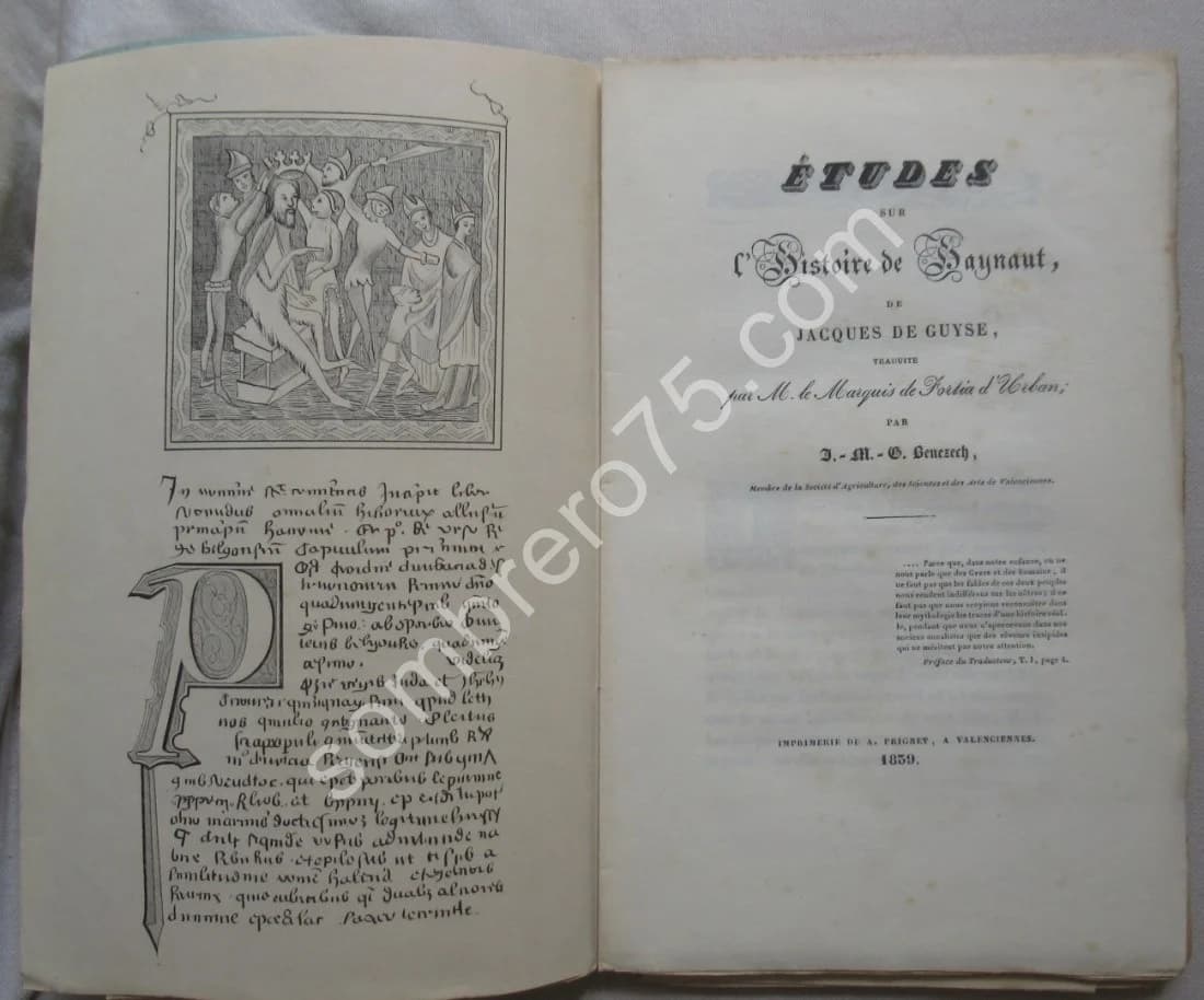 Etudes sur l'Histoire de Haynaut, de Jacques de Guise. 1841 - Image 3