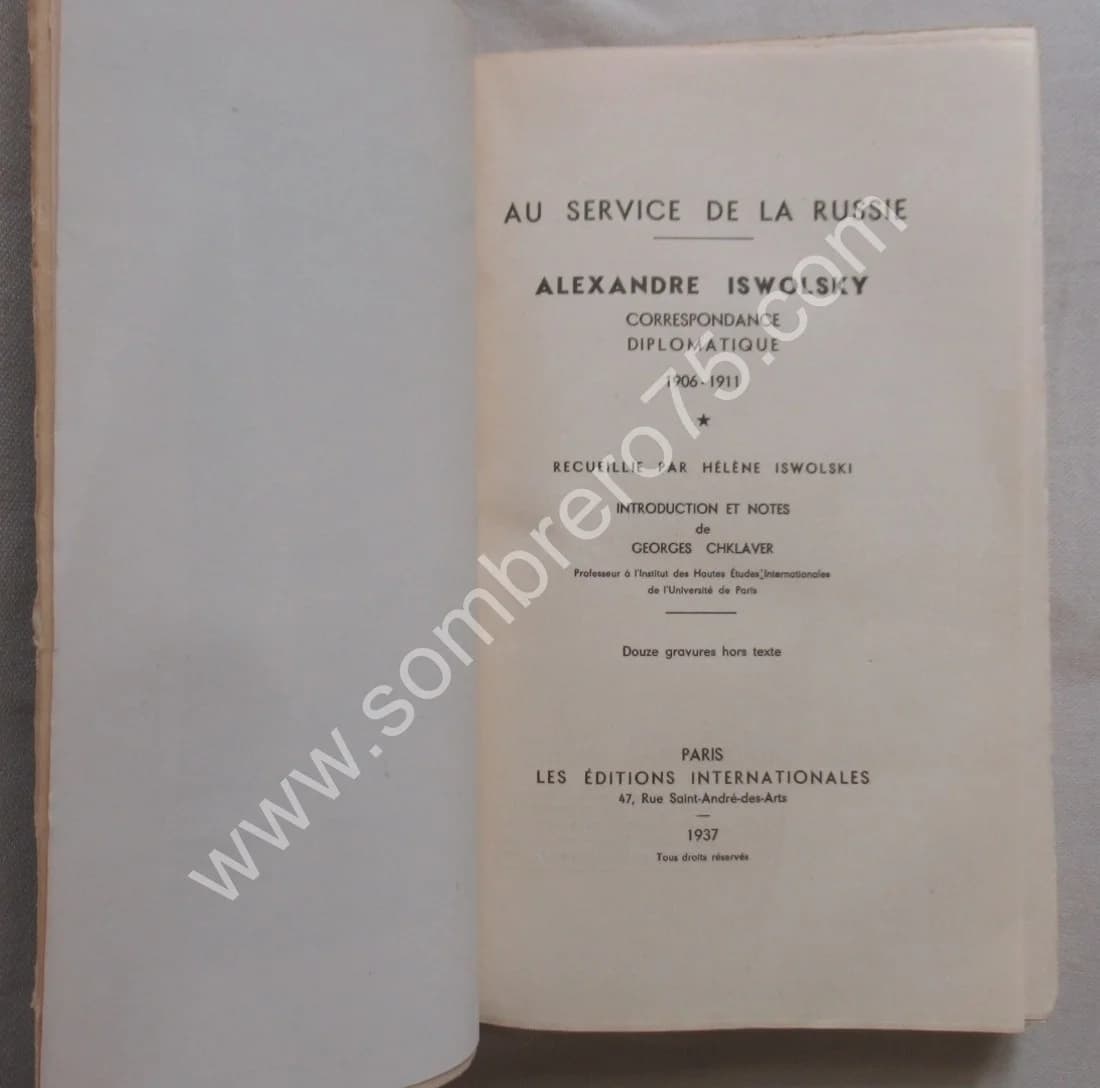 Au Service de la Russie. Correspondance Diplomatique Alex. ISWOLSKY - Image 3