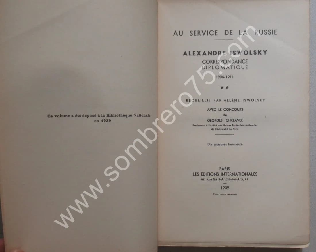 Au Service de la Russie. Correspondance Diplomatique Alex. ISWOLSKY - Image 8