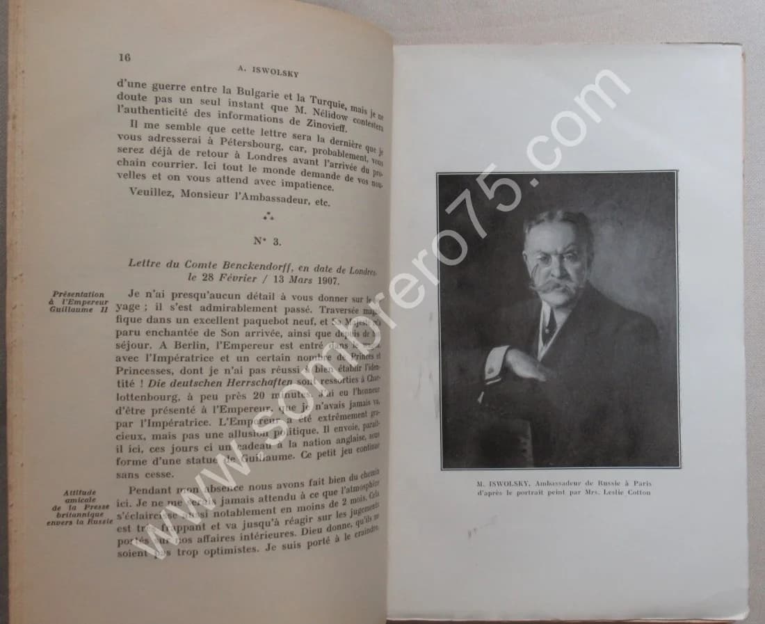 Au Service de la Russie. Correspondance Diplomatique Alex. ISWOLSKY - Image 9