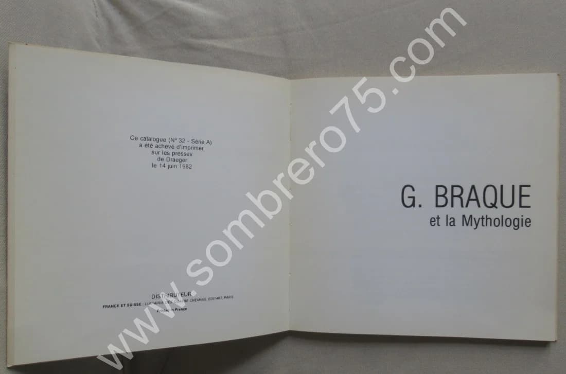 G. Braque et la Mythologie 1982. Galerie Leiris - Image 4