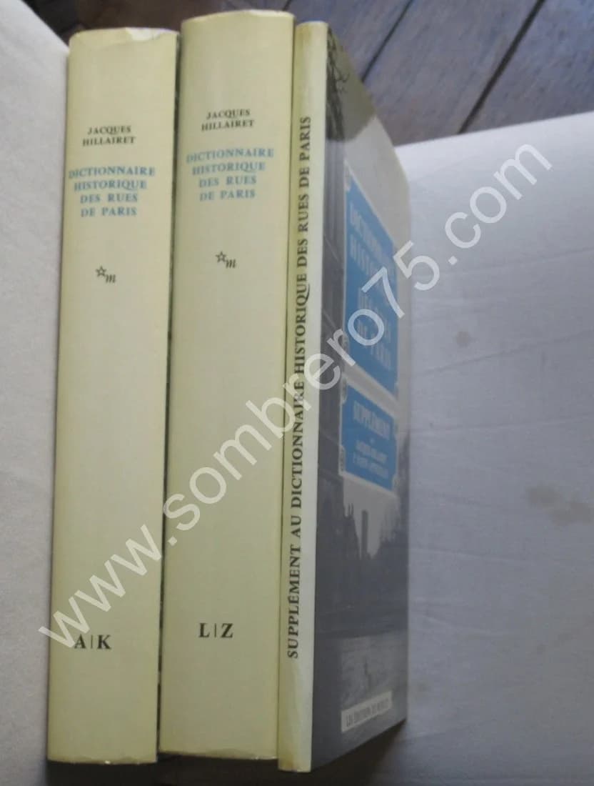 Dictionnaire Historique des Rues de Paris- 3 Tomes - Image 2