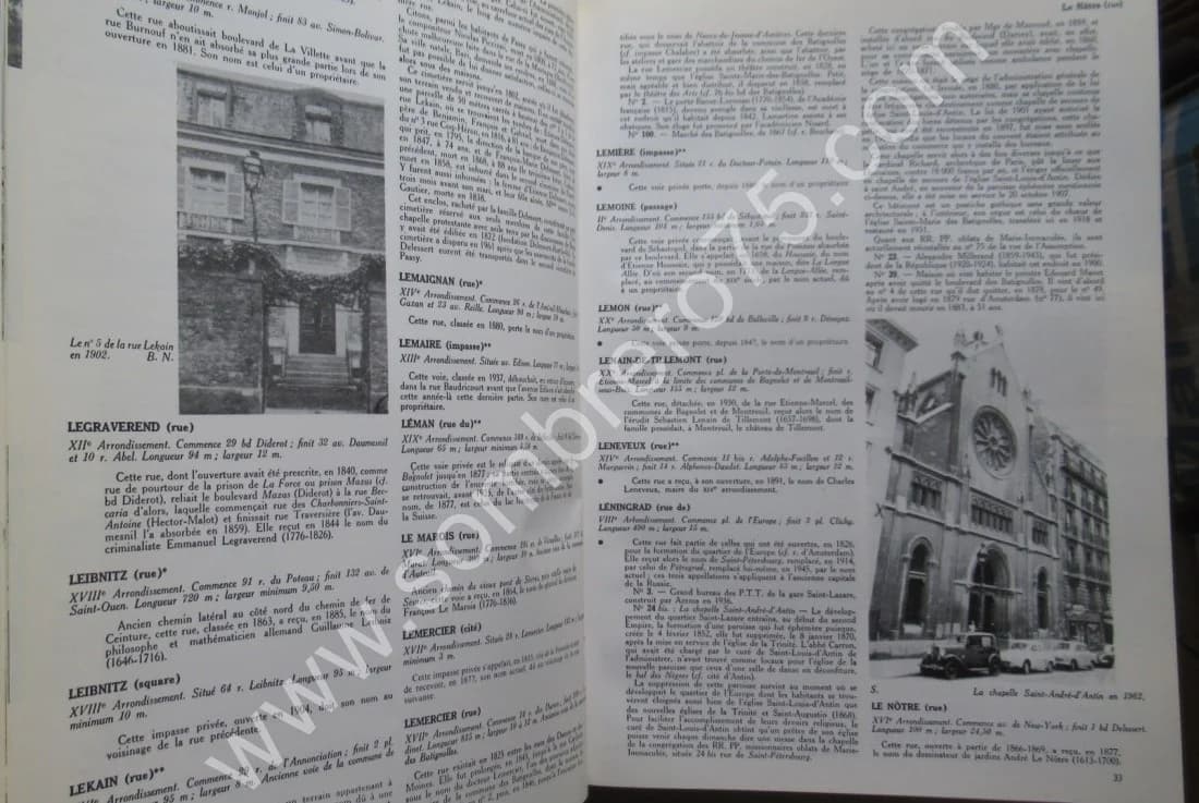 Dictionnaire Historique des Rues de Paris- 3 Tomes - Image 6