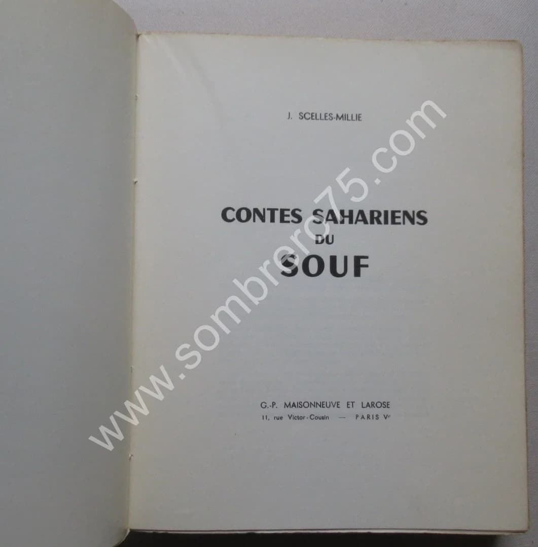 Contes Sahariens du Souf. J. SCELLES MILLIE - Image 3