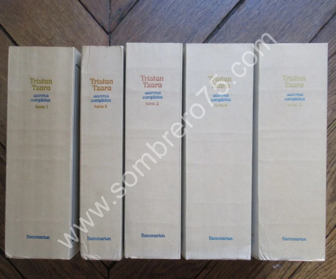 Tristan TZARA - Oeuvres Complètes 1à 5. Ex. Vélin Alfa + 1