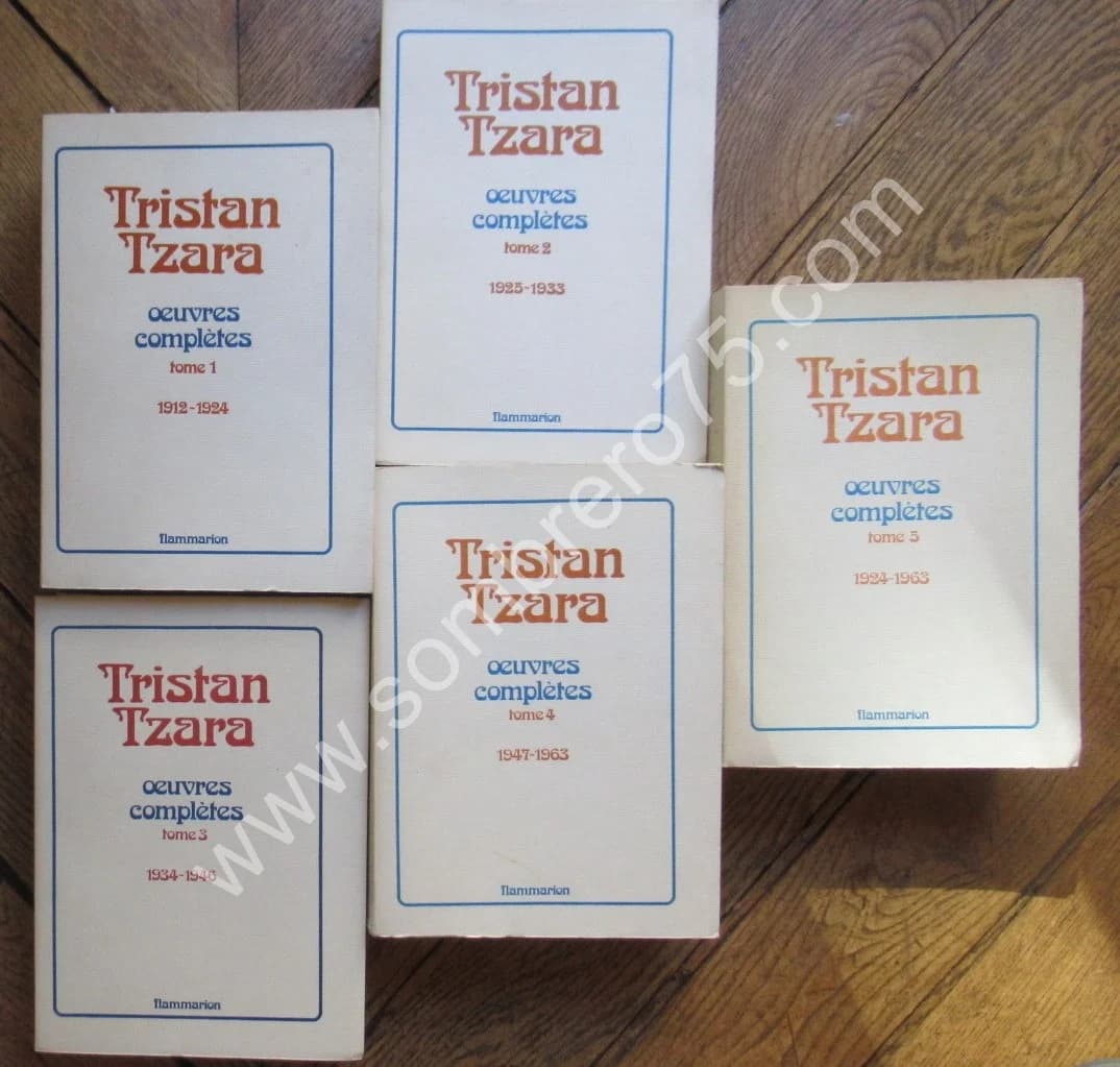 Tristan TZARA - Oeuvres Complètes 1à 5. Ex. Vélin Alfa + 1 - Image 2