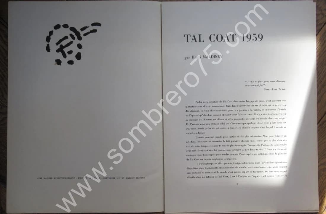 TAL COAT - Derrière le Miroir N°114. 1959. Litho - Image 3