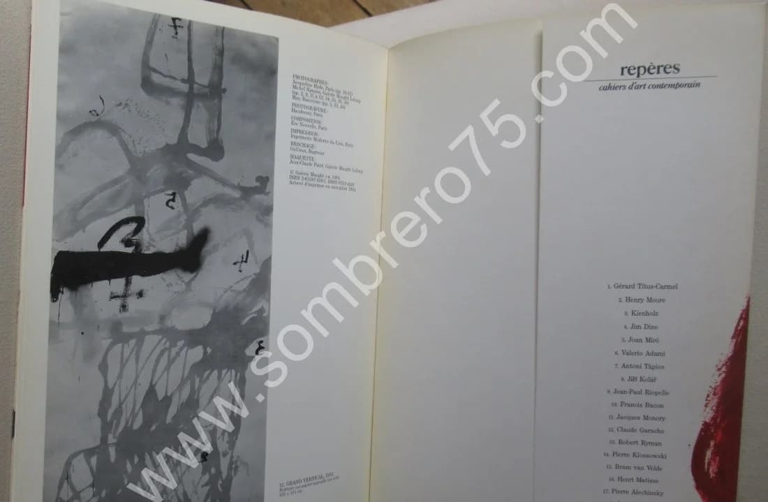 Tapiès - Repères N°18. Galerie. Lithos - Image 9