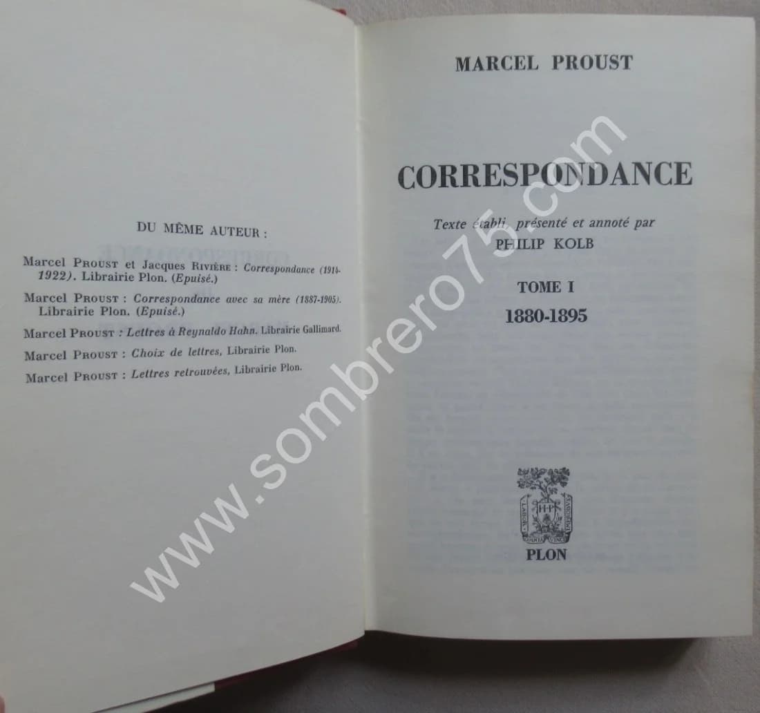 Correspondance de - Tome 1. Texte établi et annoté par KOLB Philip - Image 4