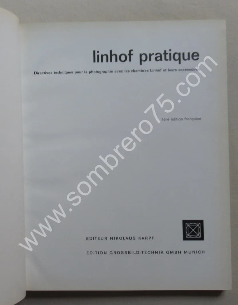 Linhof Pratique. Les Chambres Linhof et leurs accessoires - Image 3