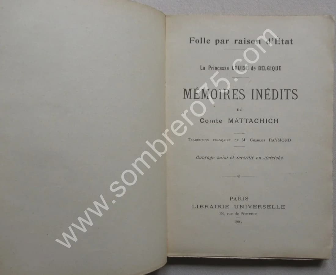 Mémoires inédits du Comte Mattachich - Image 3