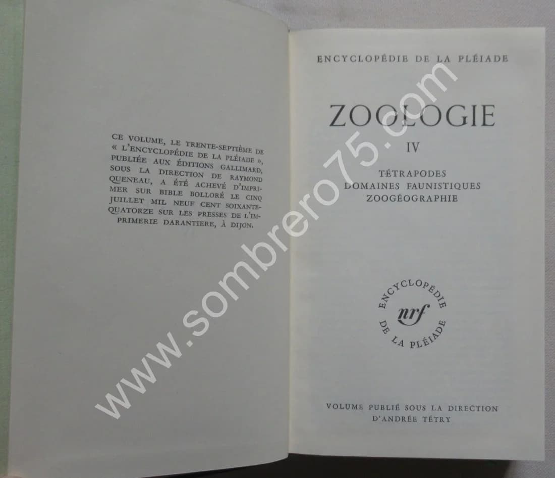 Zoologie. Tome 4. Pléiade - Image 2