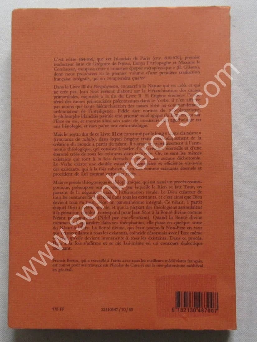 De la Division de la Nature: Periphyseon - Livre III - La Nature Créée Increatrice - Image 6