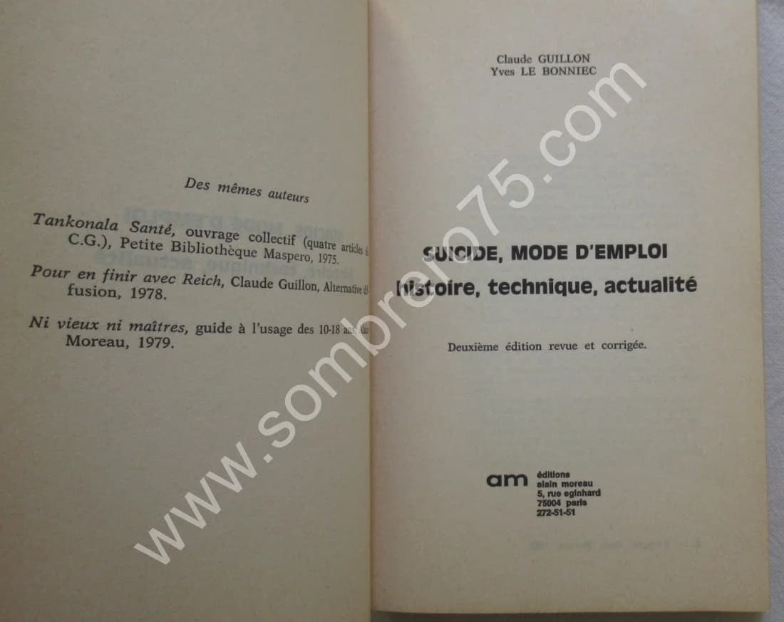 Suicide Mode d'Emploi. Histoire, technique, actualité - Image 3
