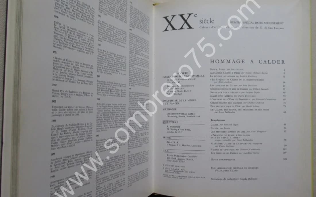 Hommage à Alexander Calder. Numéro Spécial. 1972 Litho - Image 9