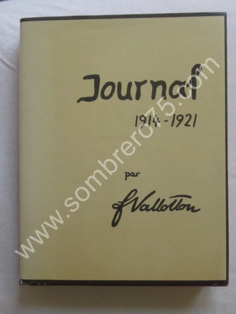Journal 1914-1921 par F. Vallotton. Vol III. 1975. - Image 2