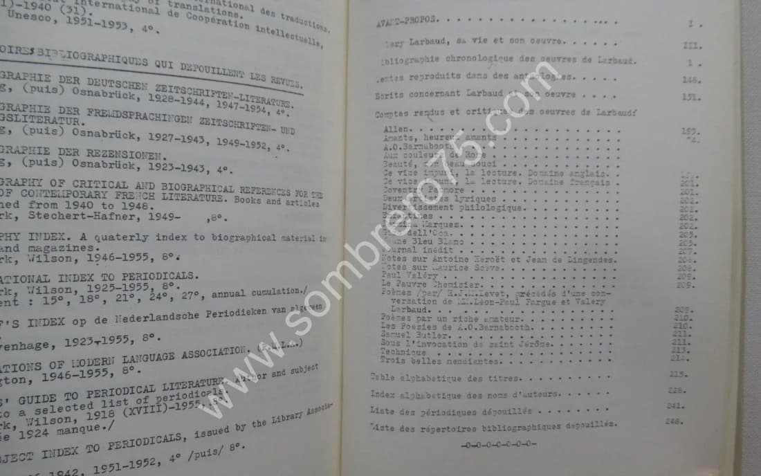 Valéry LARBAUD, Essai de Bibliographie (Bruxelles, 1958) - Image 5