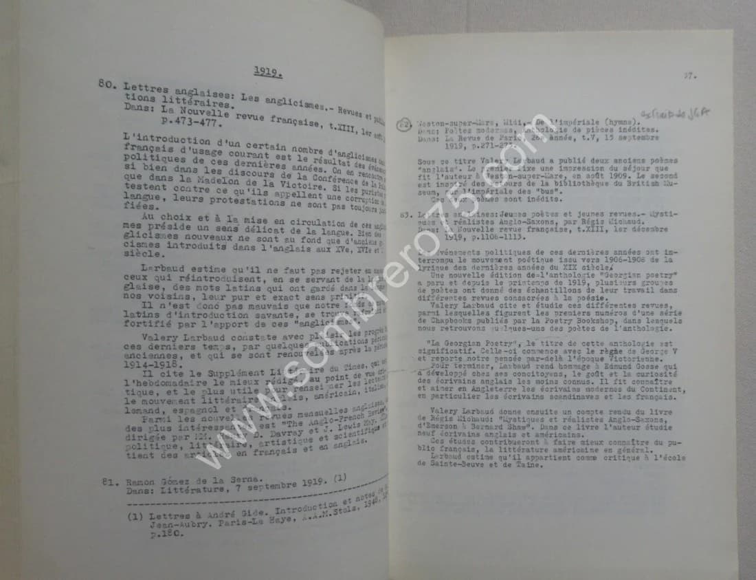 Valéry LARBAUD, Essai de Bibliographie (Bruxelles, 1958) - Image 6