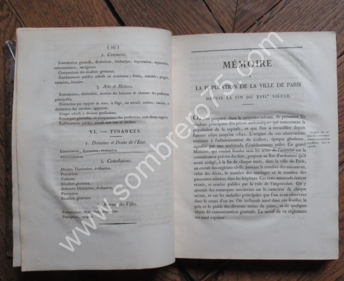 Recherches Statistiques sur la Ville de Paris et le Département de la Seine. 1823 - Image 12