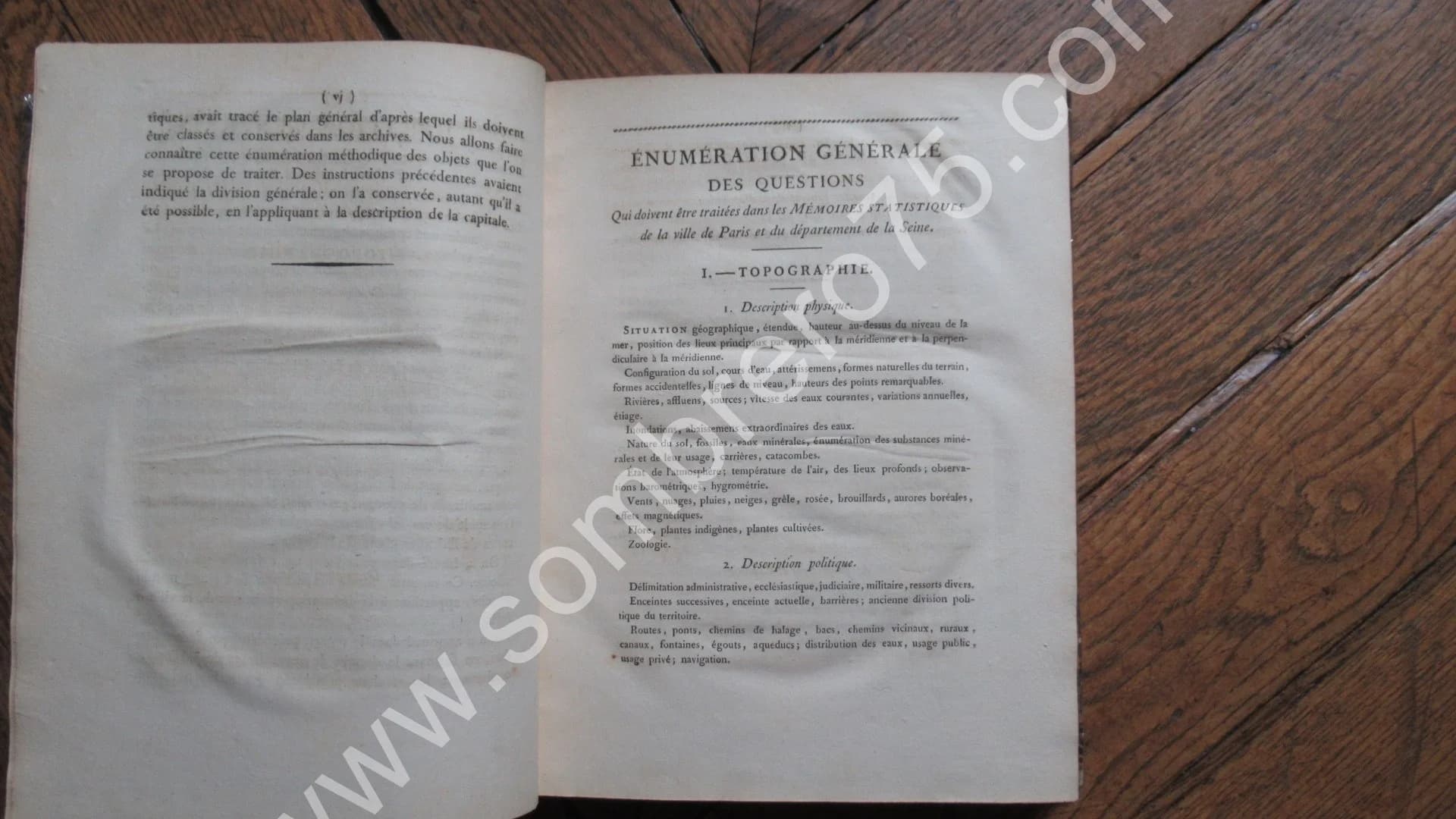 Recherches Statistiques sur la Ville de Paris et le Département de la Seine. 1823 - Image 10