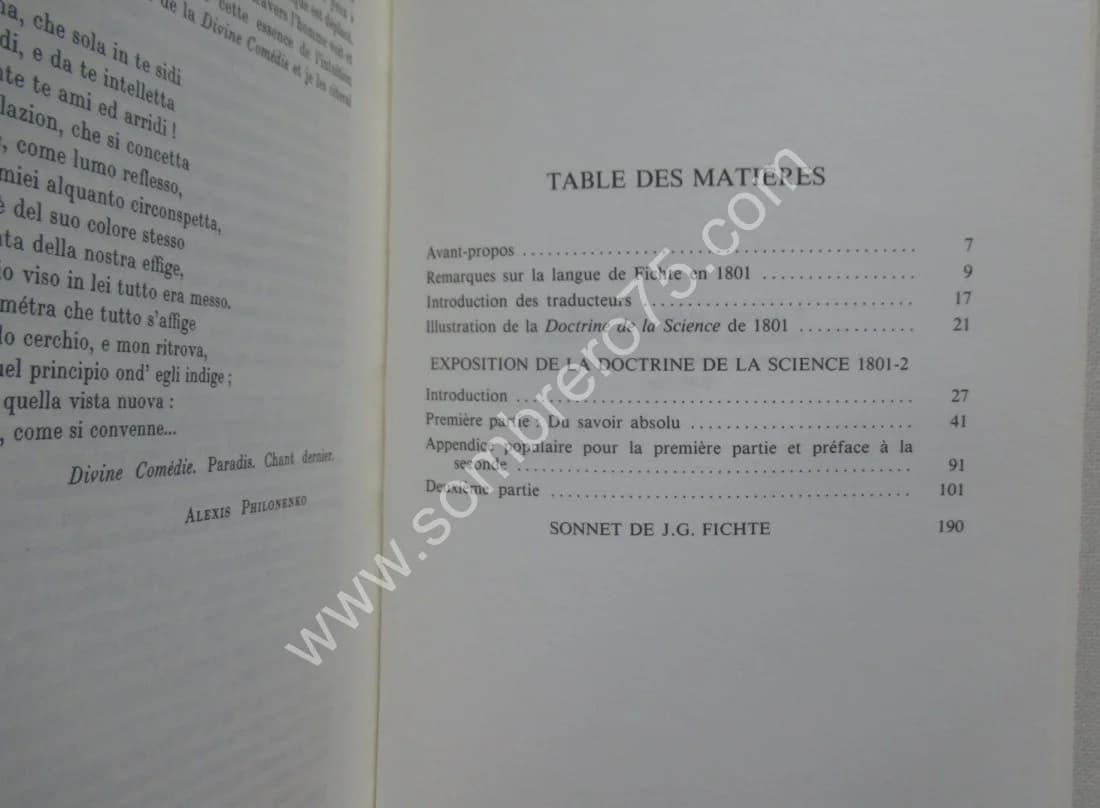 Doctrine de la Science 1801-1802 et textes annexes. 2 Vol. J. G. FICHTE - Image 4