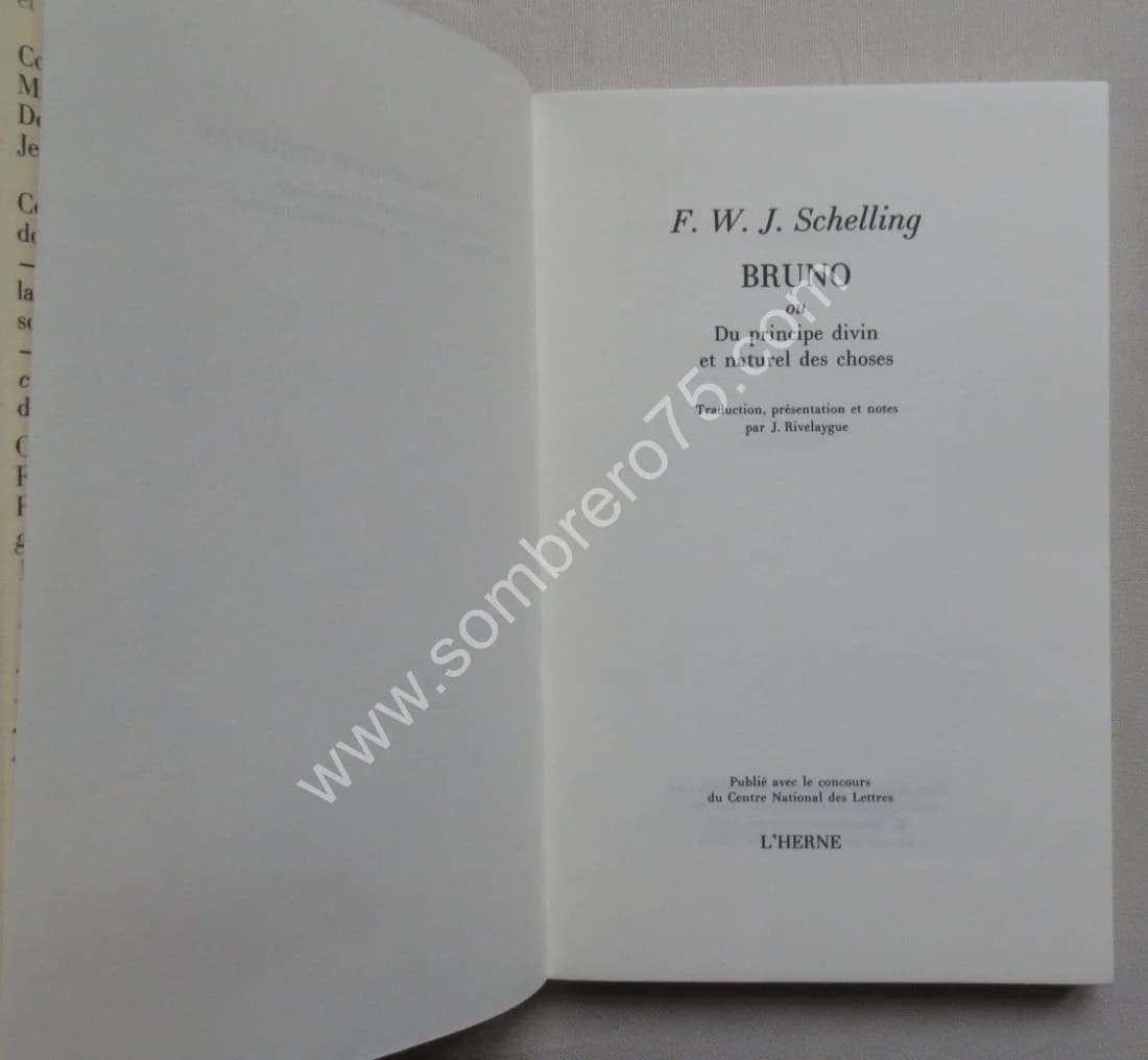 Bruno. F. W. SCHELLING - Image 3